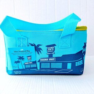 *NEW* TRADER JOES Mini Insulated Tote Bag Blue HURRY! LIMITED EDITION!! NWT